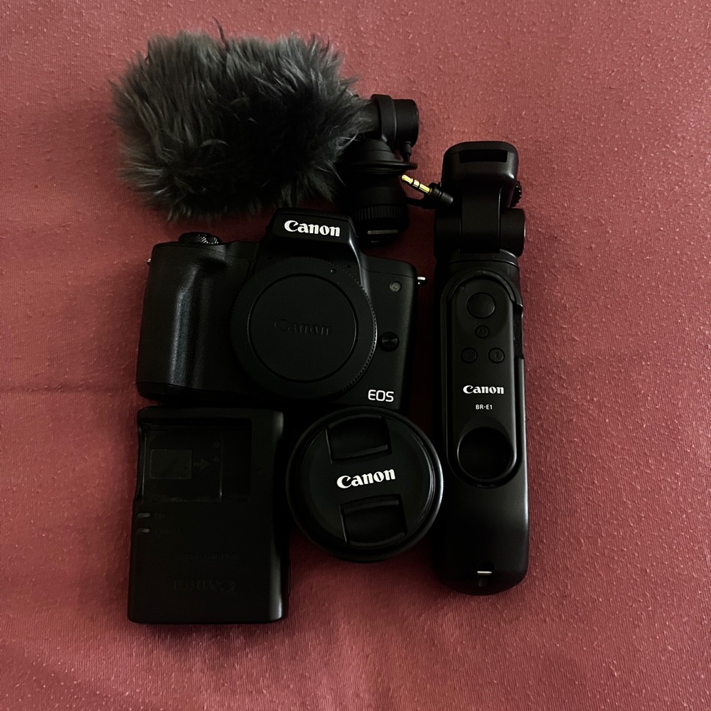 Canon EOS M50 Mark ii Black Camera with Ergonomic Grip and Matte Finish